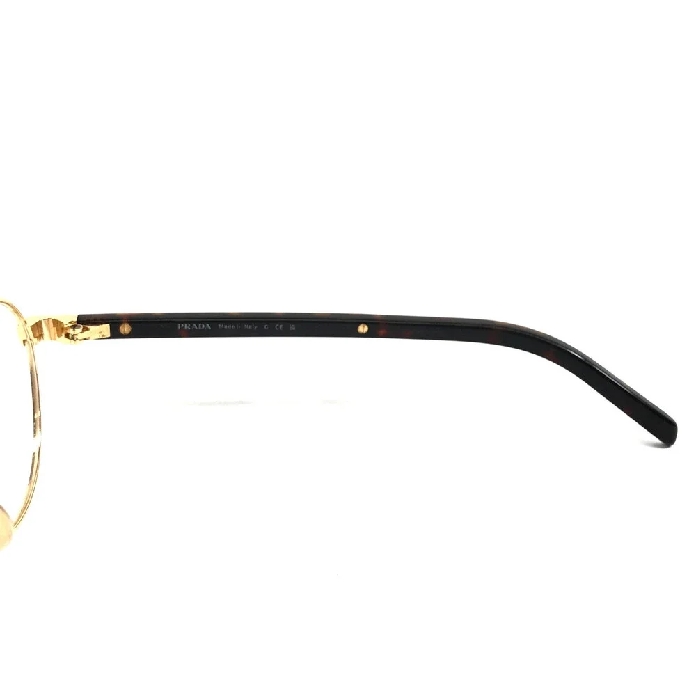 Prada Eyeglasses Frames VPRB53 5AK-1O1 Gold Tortoise Round Full Rim 49-20-145